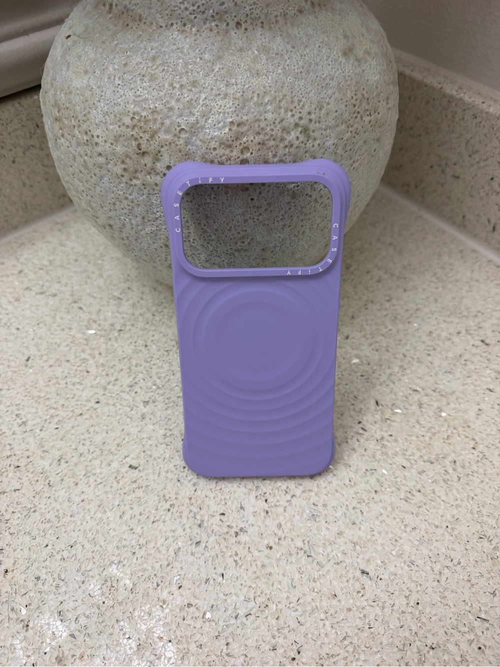 Casetify Lavender Purple Silicone Phone Case with Ring Texture
